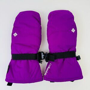Columbia Omni-Tech Purple Black Cold Weather Nylon Snow Mittens Youth Size M